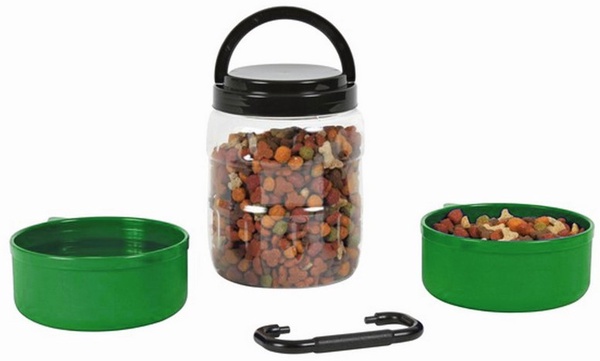 Comedero/bebedero de Viaje Verde 1.5l